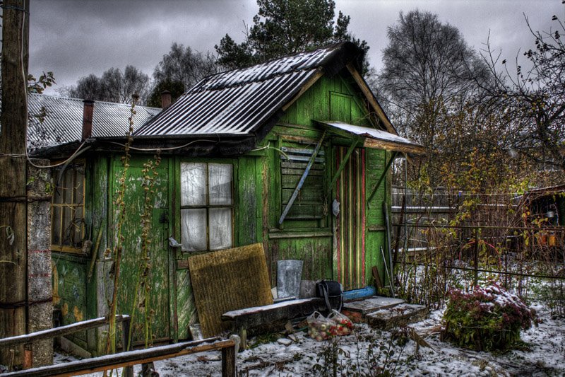 Садовый домик (первый снег 2009), Дедовск