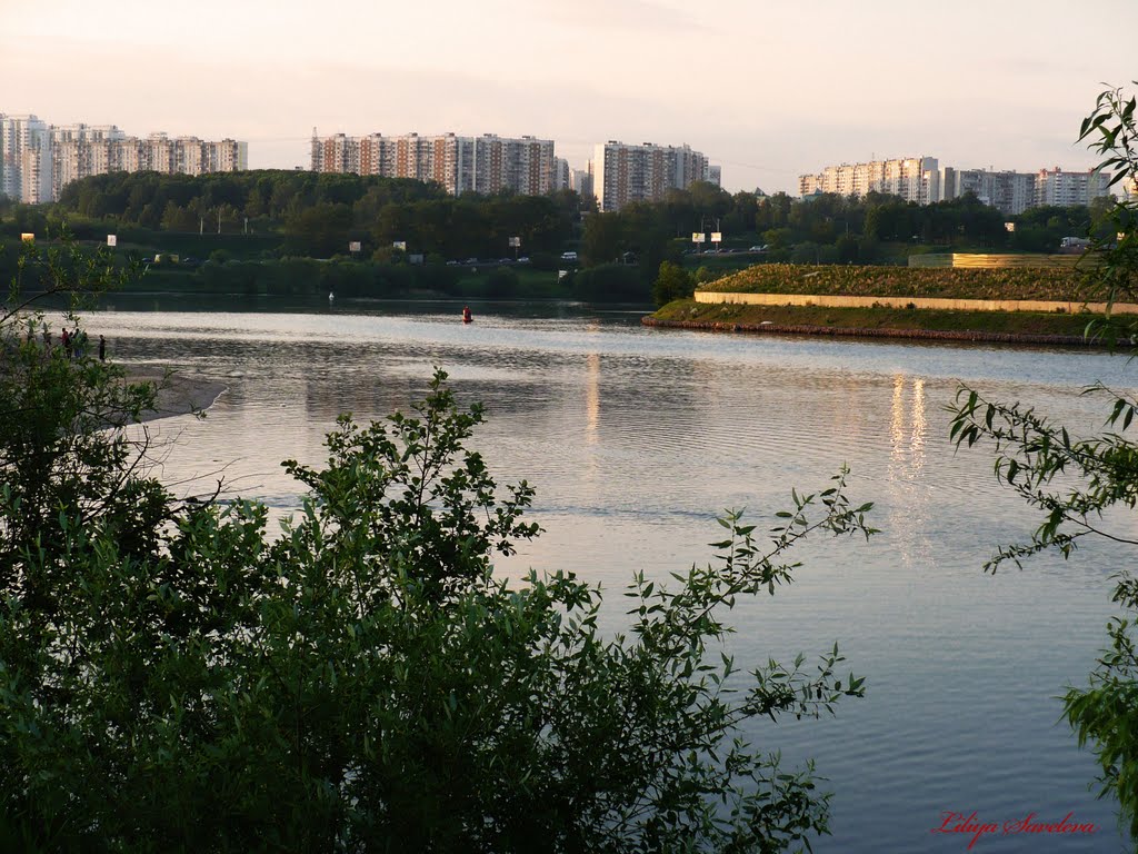 Вечер на Москве реке. Павшинская пойма., Загорск