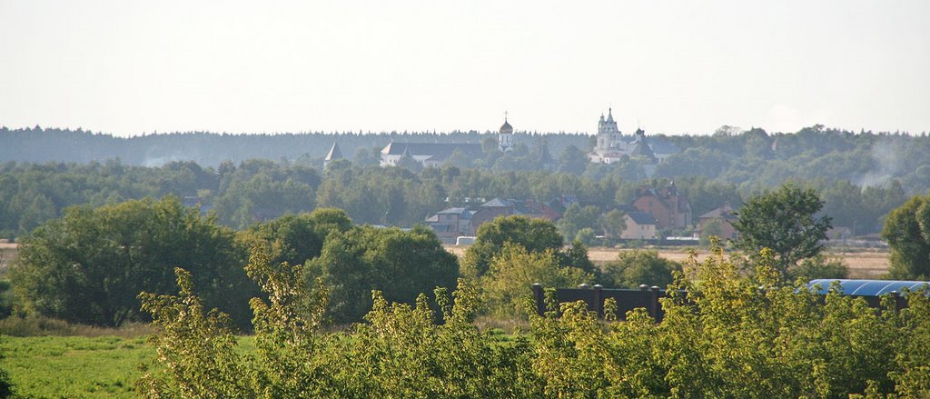Вид на Саввино-Сторожевский монастырь с моста через р.Москву, Звенигород