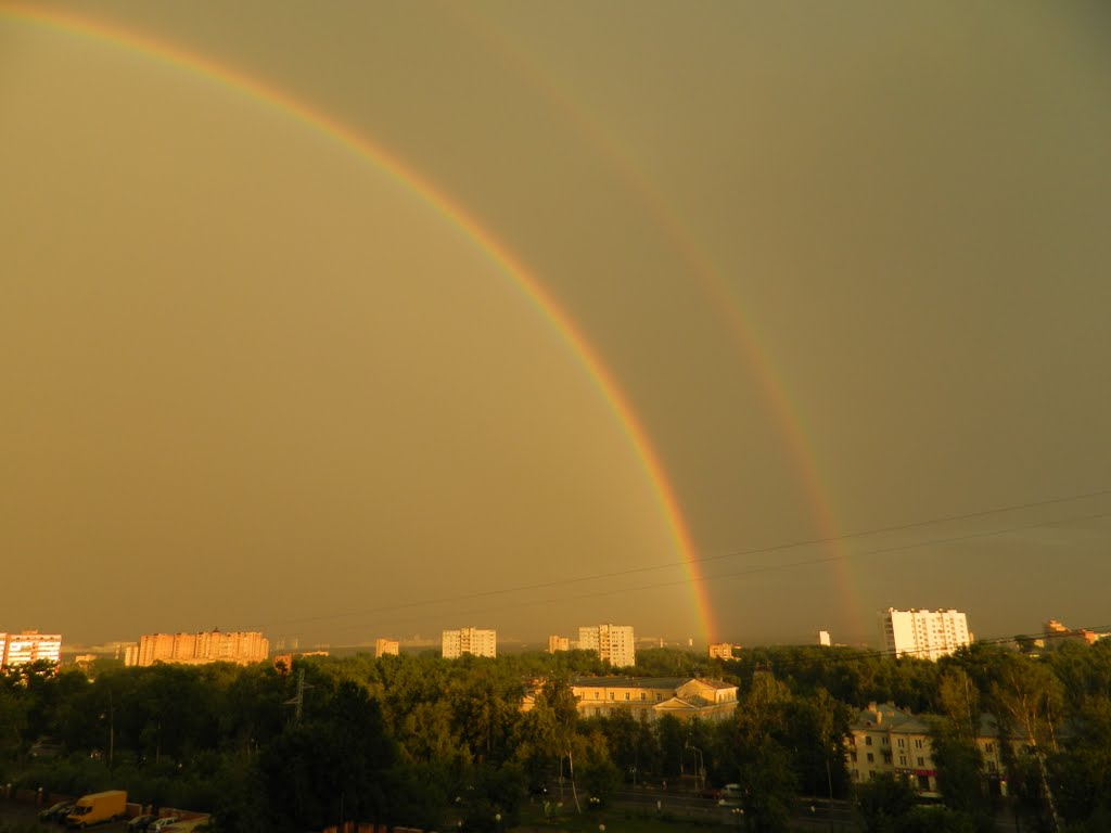 Двойная радуга в Красногорске, Красногорск