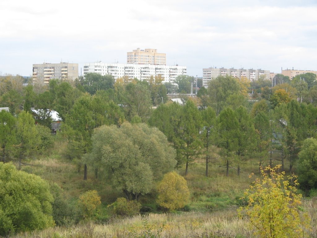 Вид с холма на Профсоюзной улице (на север) / View from a Hill in Profsoyuznaja Street (on North), Нарофоминск