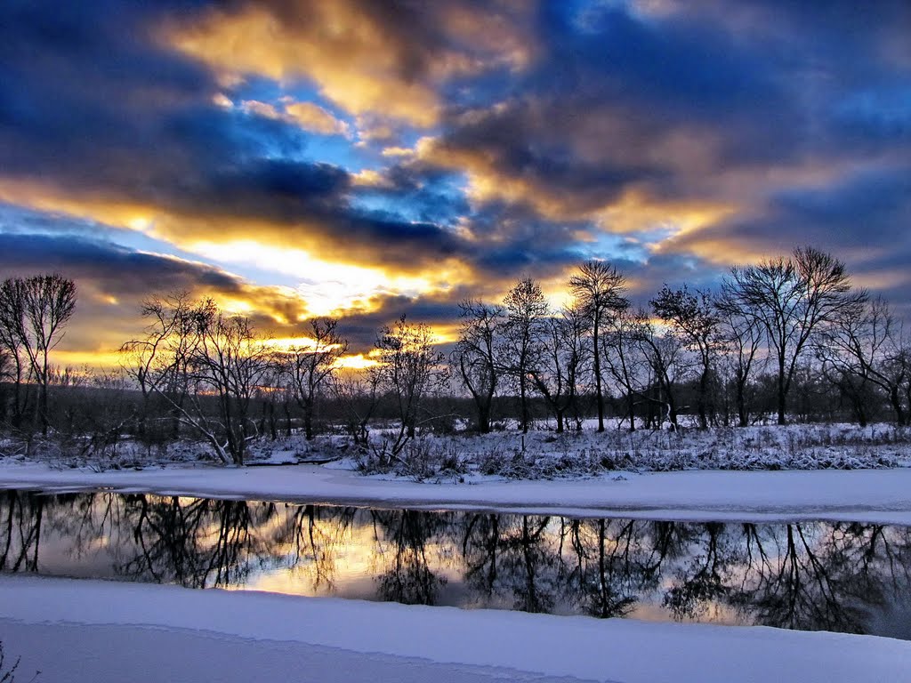 Sunset over River Klyazma, Ногинск