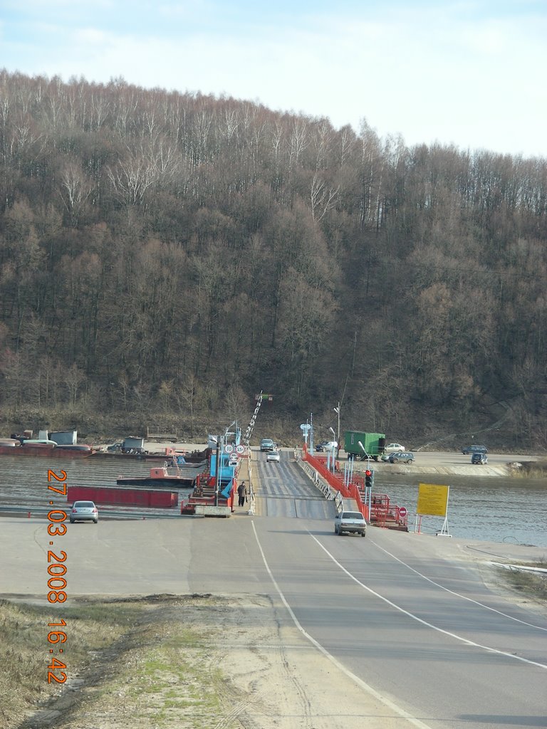 Пантонный мост через р.Ока около г.Озера, Озеры