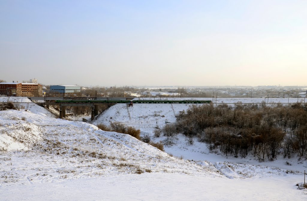 Вид с верхушки горнолыжного спуска, Подольск