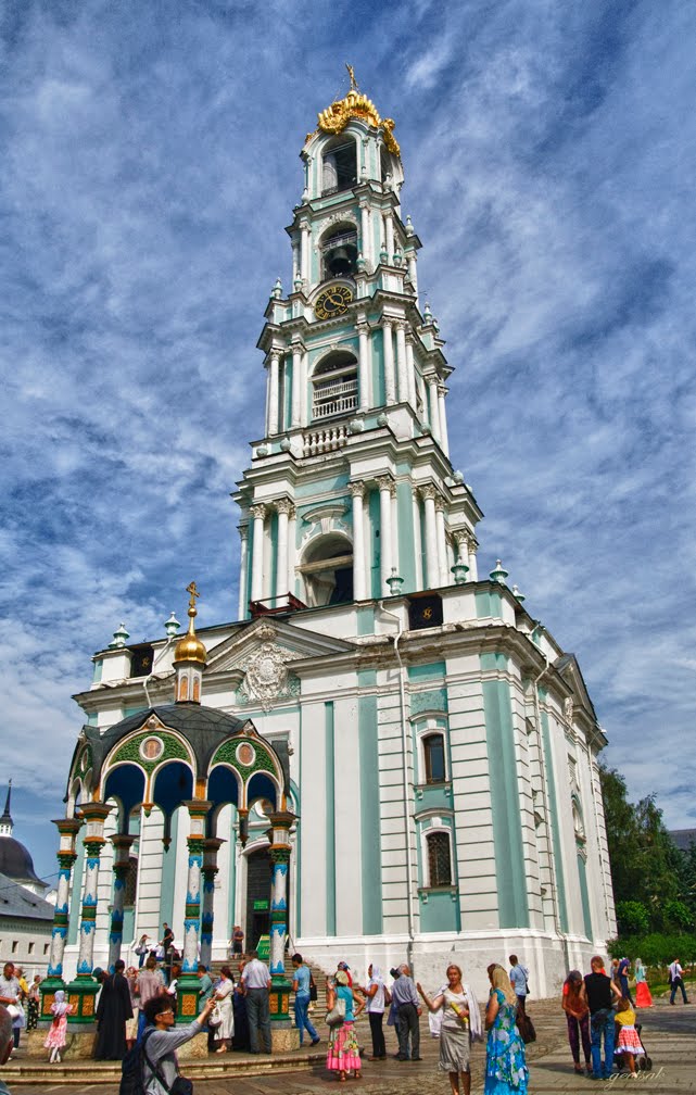 Bell-tower in St Sergius Monastery.. Sergiev Posad.. Russia. by geotsak, Сергиев Посад