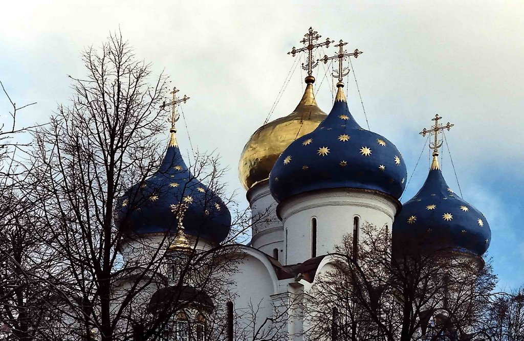 Russia, Zagorsk (or Sergiev Posad), Assumption Cathedral, Oct. 1990, Сергиев Посад