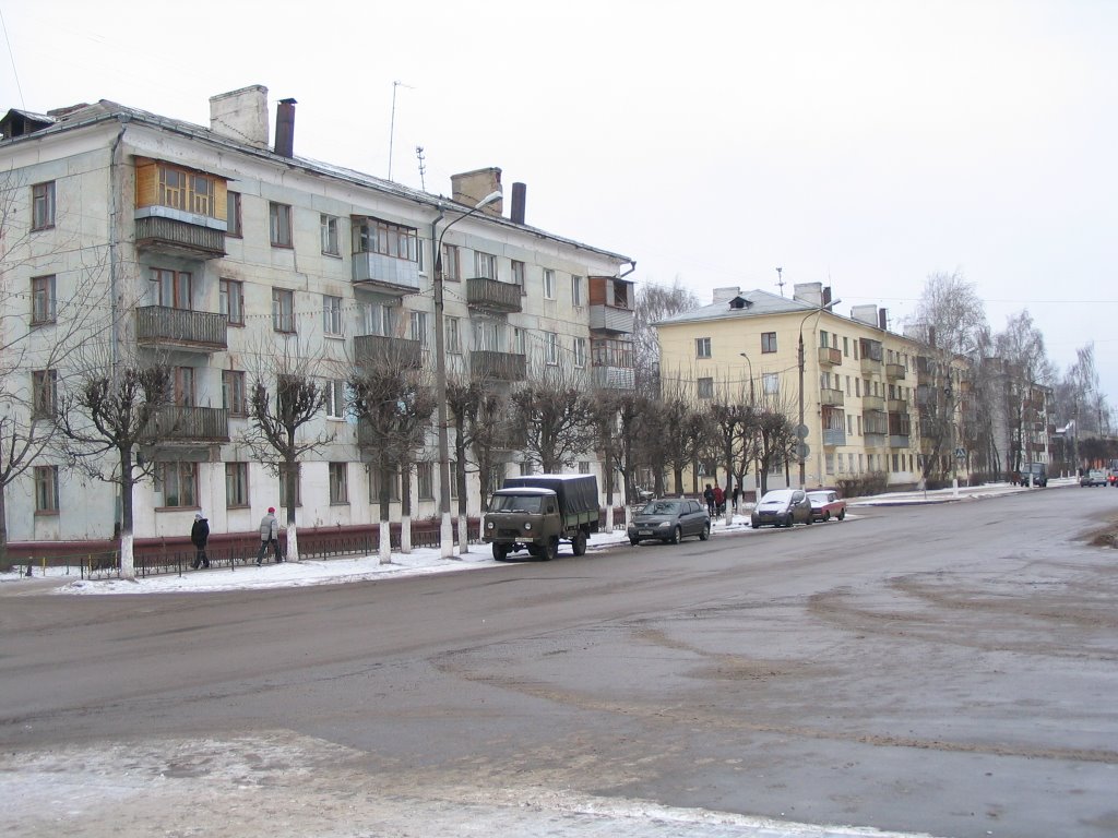 Serpukhov, buildings near city hall, Серпухов