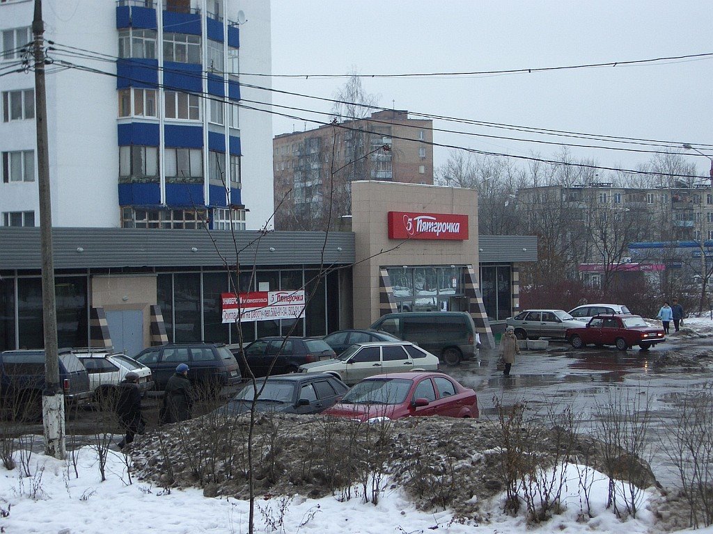 "Pyaterochka" store at Fryazino entry - Пятерочка при въезде во Фрязино, Фрязино