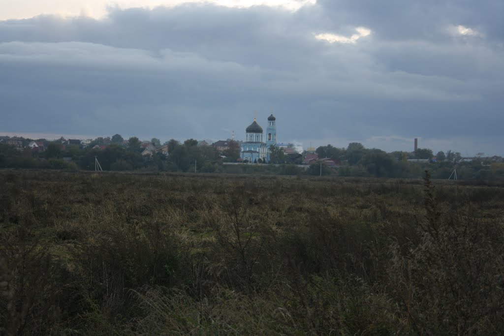 Вид на Покровскую церковь в селе Покров, Щербинка
