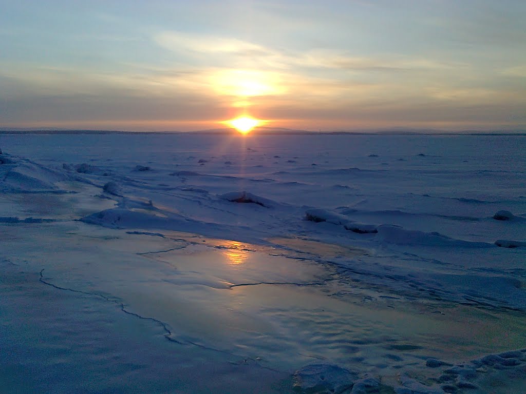White Sea sunset, Кандалакша