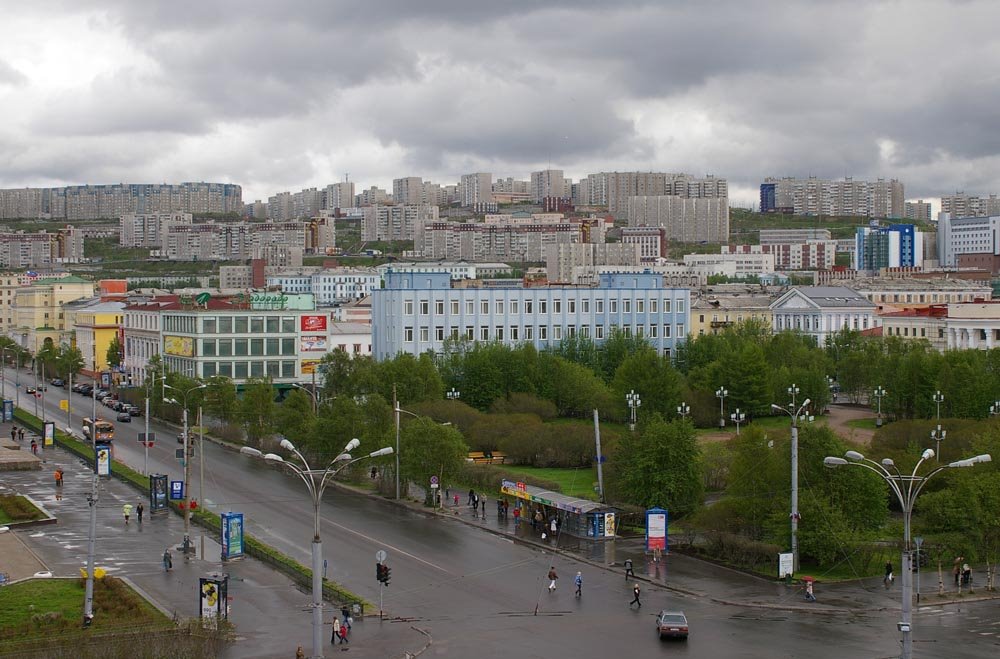 Вид на центральный район города / View of the central area of the city (10/06/2007), Мурманск