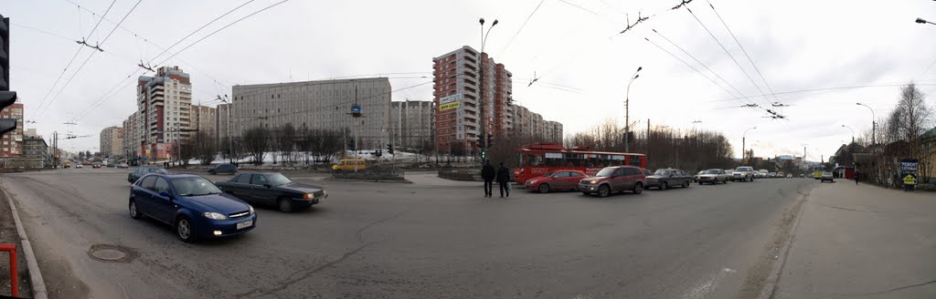 Панорама Мурманска. Проспект Ленина - Panorama of Murmansk. Lenin Avenue, Мурманск