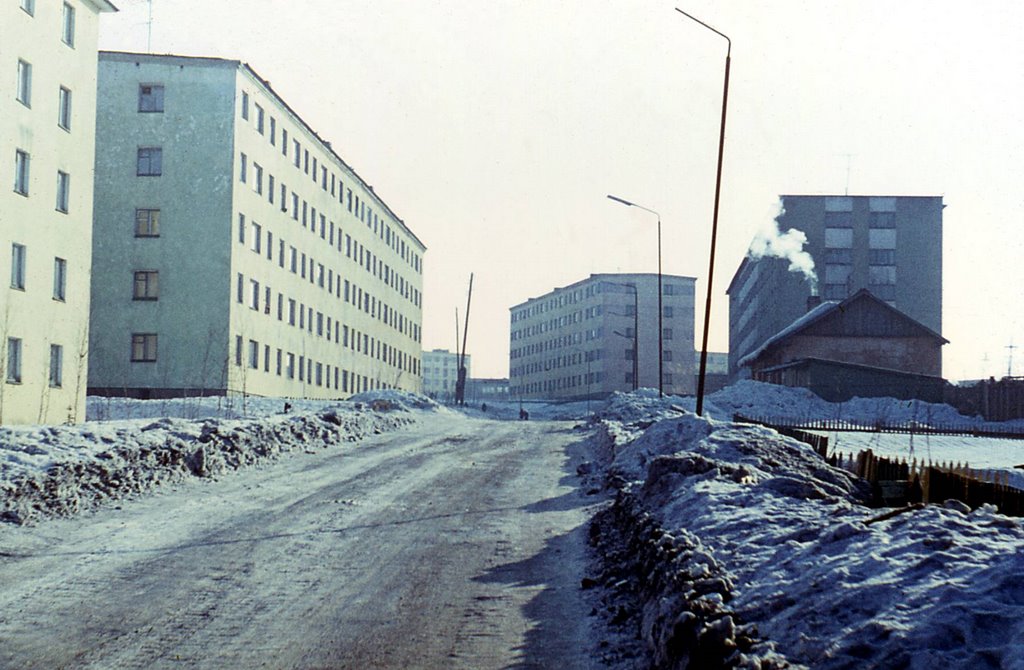 Улица Позднякова в 1974 году., Мурмаши