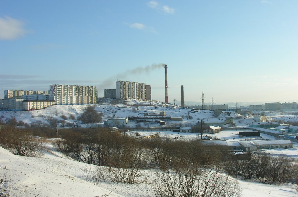 View to Krasny Gorn district, Полярный
