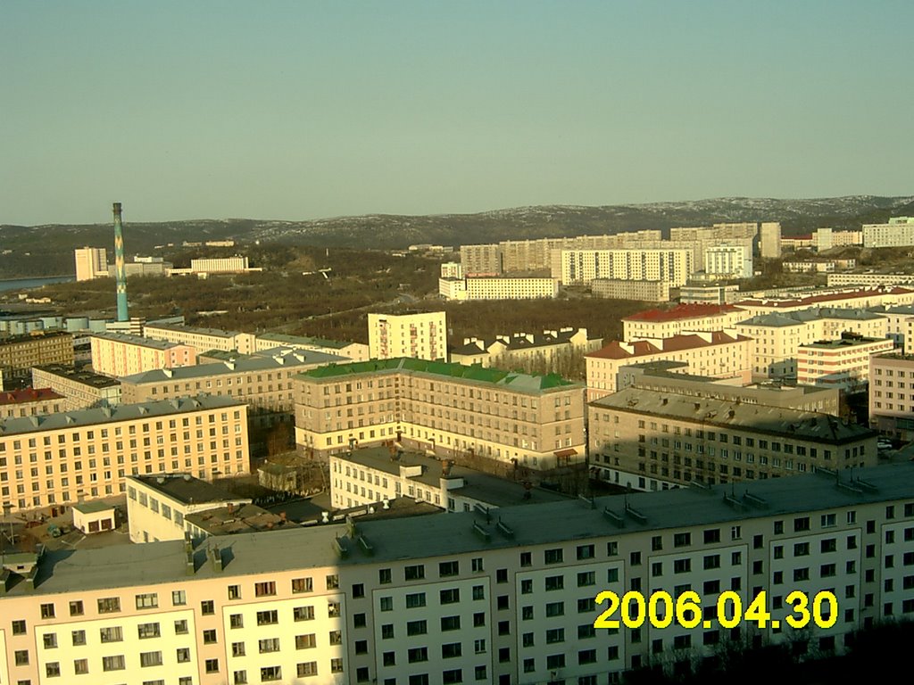 Вид на город с ул. Полярной, Североморск