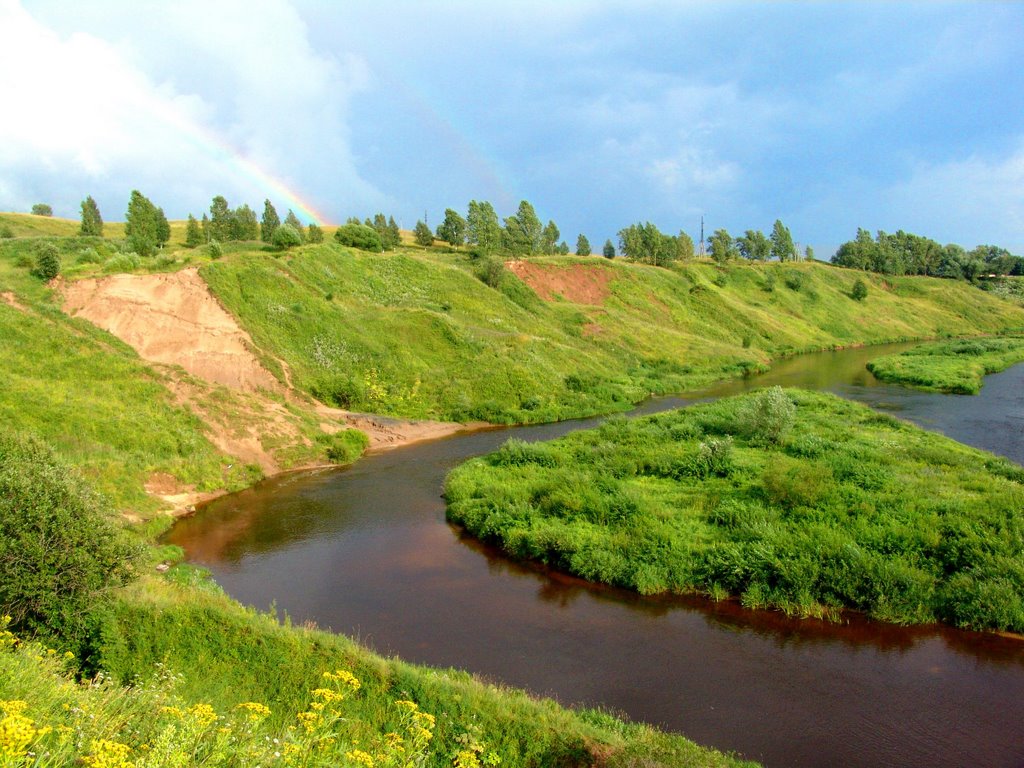 река Мста у дер. Бобровик, Боровичи
