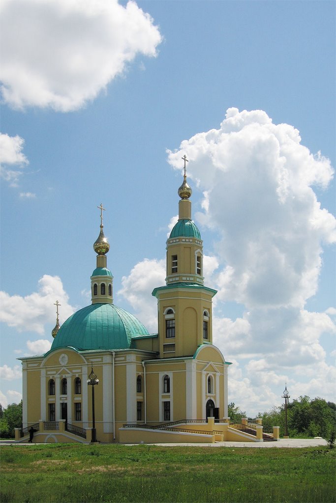 The church in Isilkul (Церковь в центре Исилькуля), Исилькуль