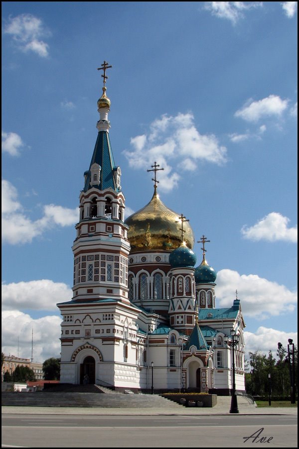 Omsk. Uspenija Presvjatoj Bogoroditsys cathedral., Омск
