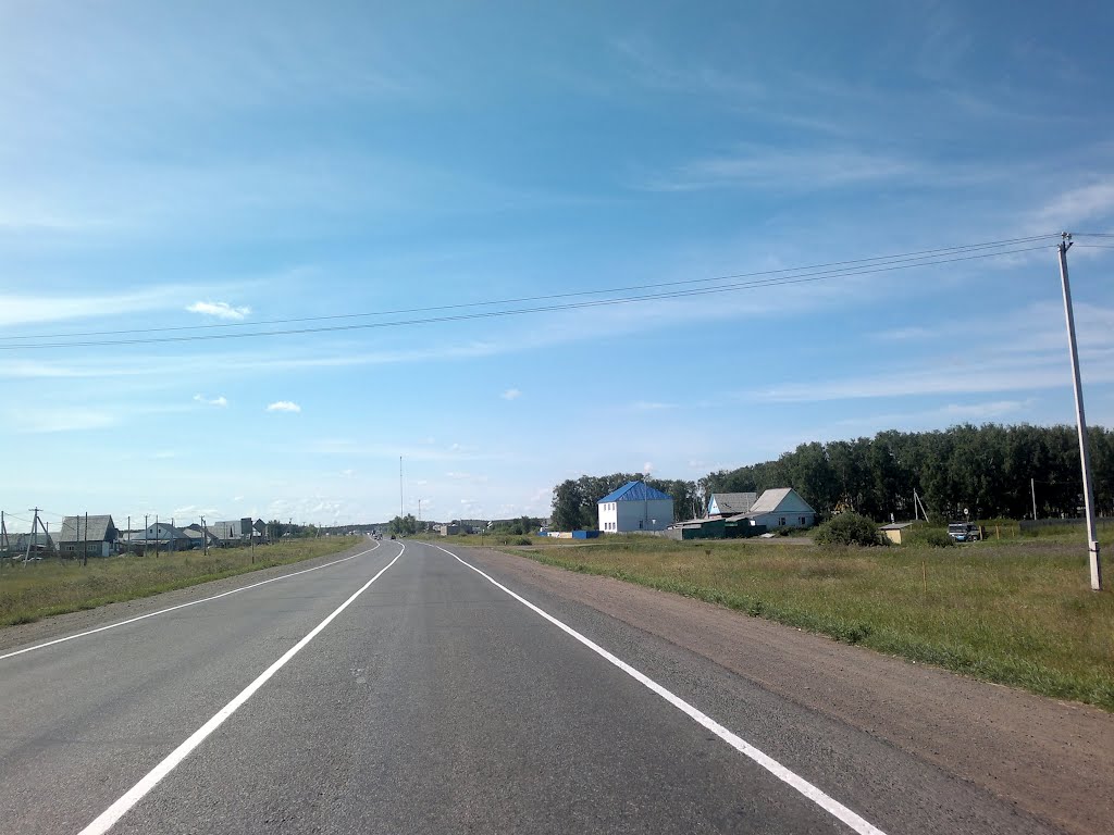 дорога из Тюмени в Омск в районе Тюкалы, Тюкалинск