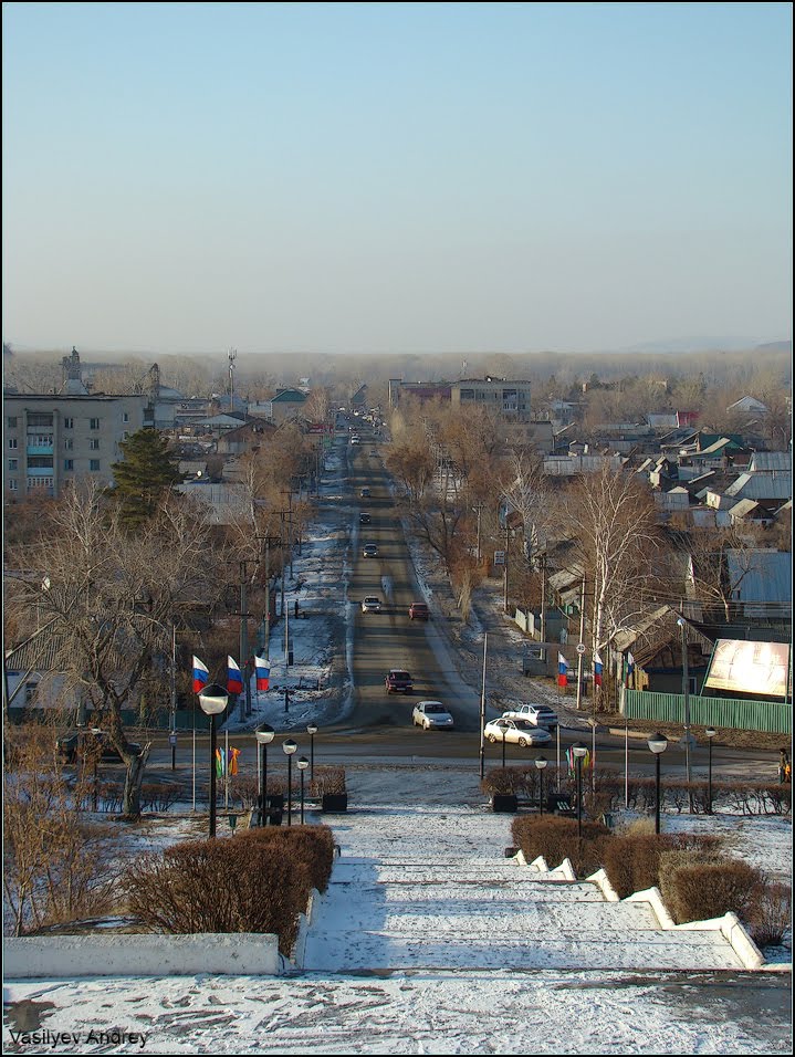 Вид на ул.Ленина с Холма Славы, Кувандык