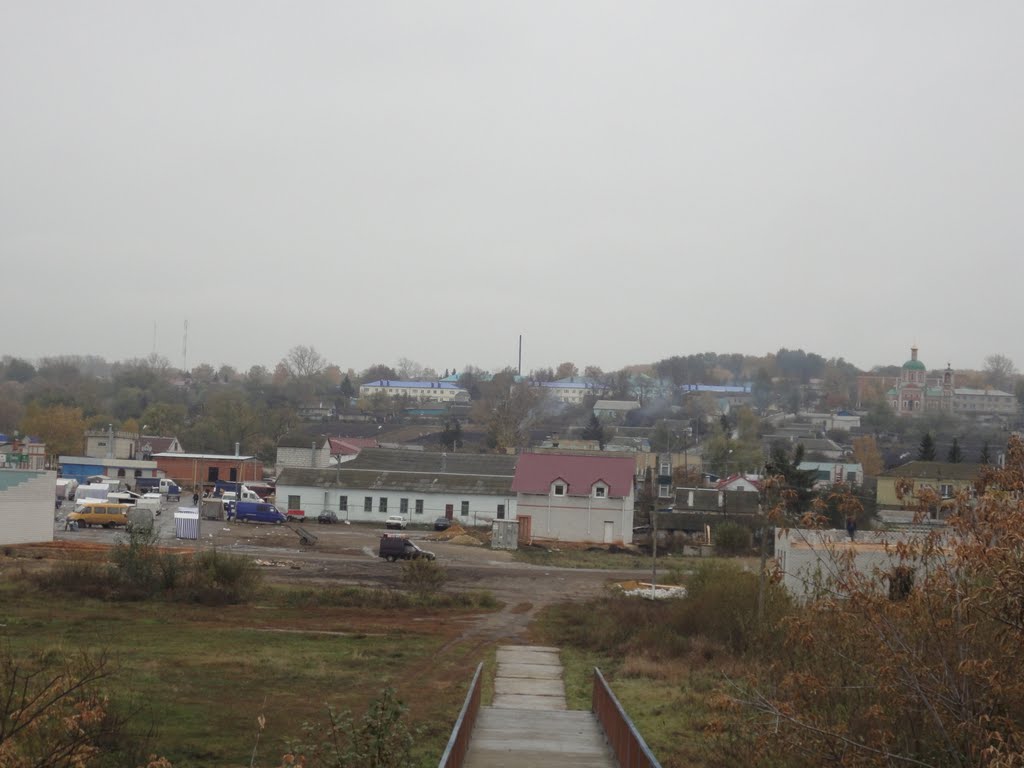 Вид на рыночную площадь п.Покровское, Покровское