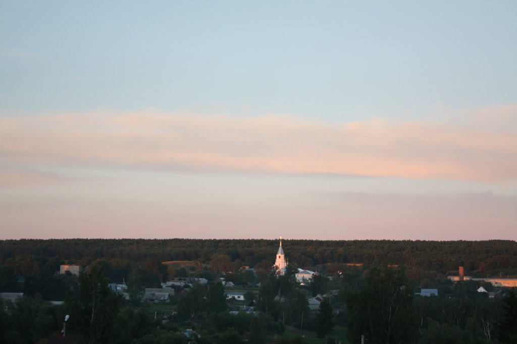 Sunset over the monastery, Вадинск