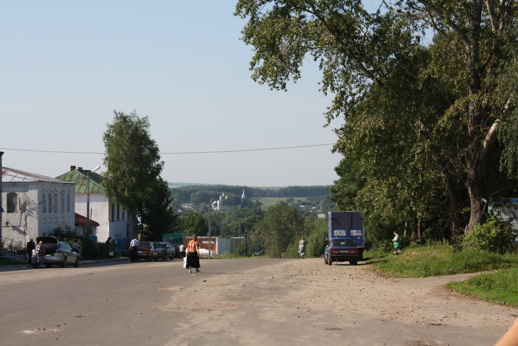 Center of Vadinsk. St. Michael church on the background, Вадинск