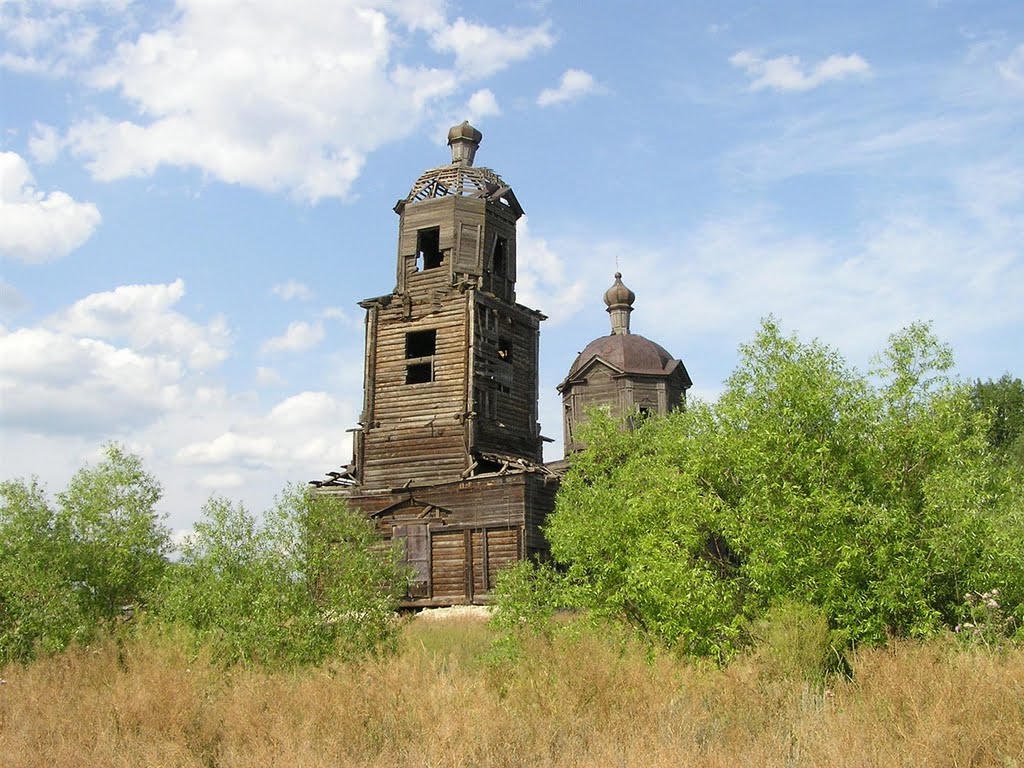 План - деревянная церковь, Неверкино