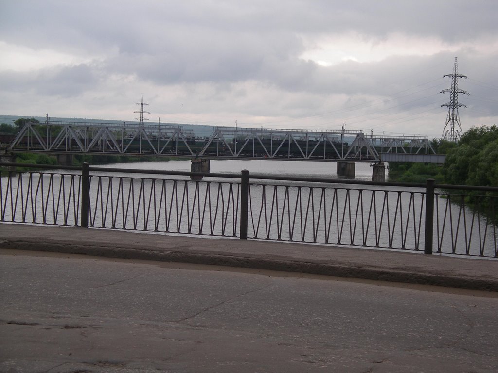 Вид на железнодорожный мост через р. Сура, Пенза