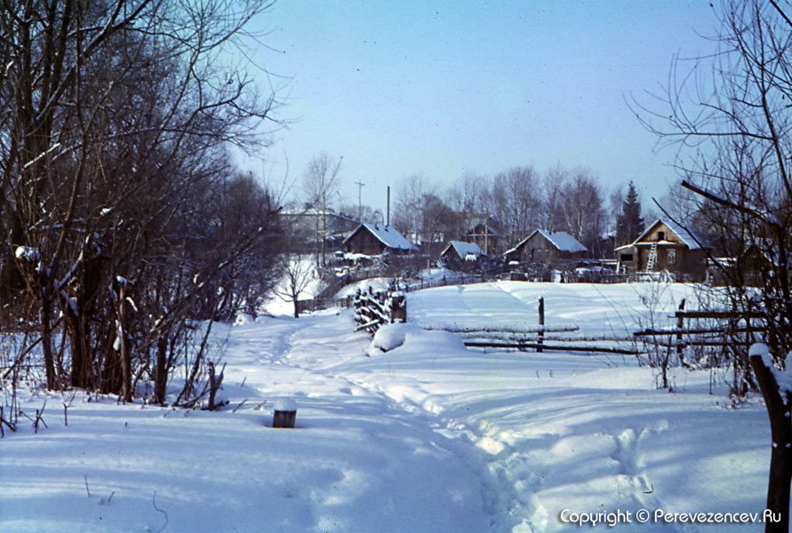 Зима - январь 1990г. поселок Сосновоборск, у речки Тешнярь, Сосновоборск