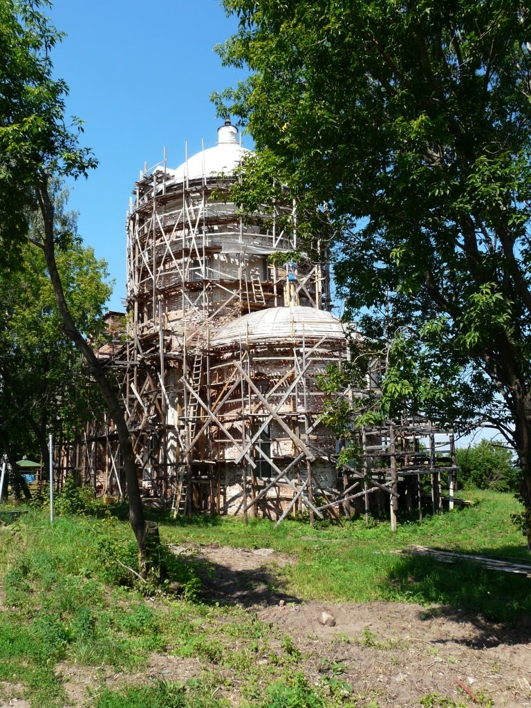 Реставрация храма, Оханск
