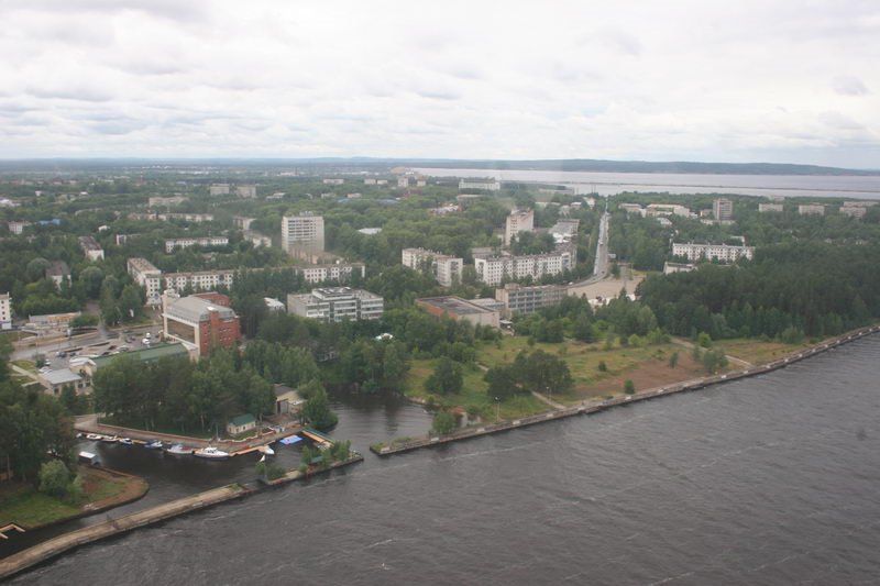 Вид на город с вертолета, Чайковский