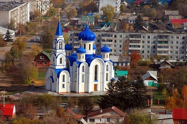 Вид на Храм с высоты, Арсеньев