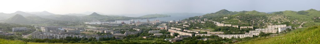 полная панорама Славянки с Юга | Full panorama settlement Slavjanka from south, Славянка