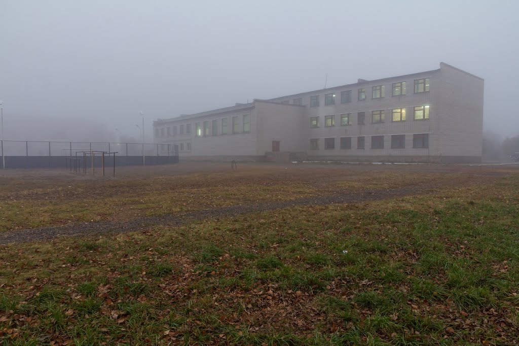 Осень. Утро. Туман (СШ №8 ул.Ленинская), Черниговка