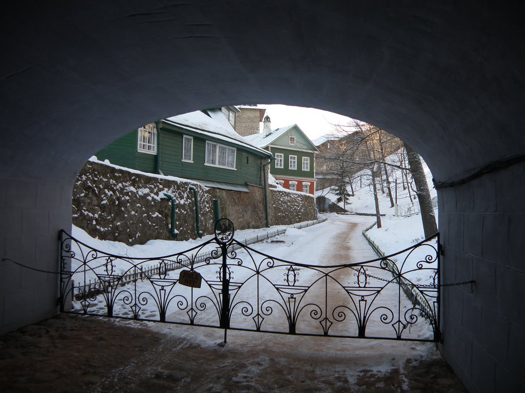 The winter in monastery, Печоры
