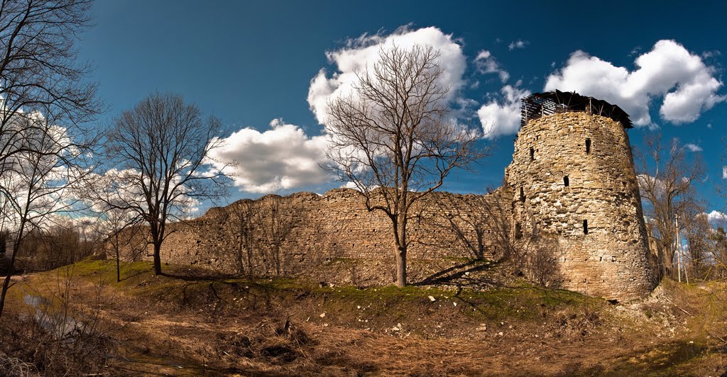 Панорама Порховской крепости. Pano Porkhov Fortress, Порхов