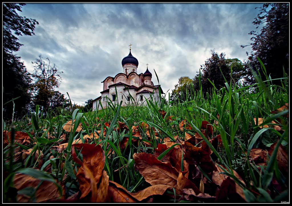 Autumnal motive in the ancient city. Pskov. Russia., Псков