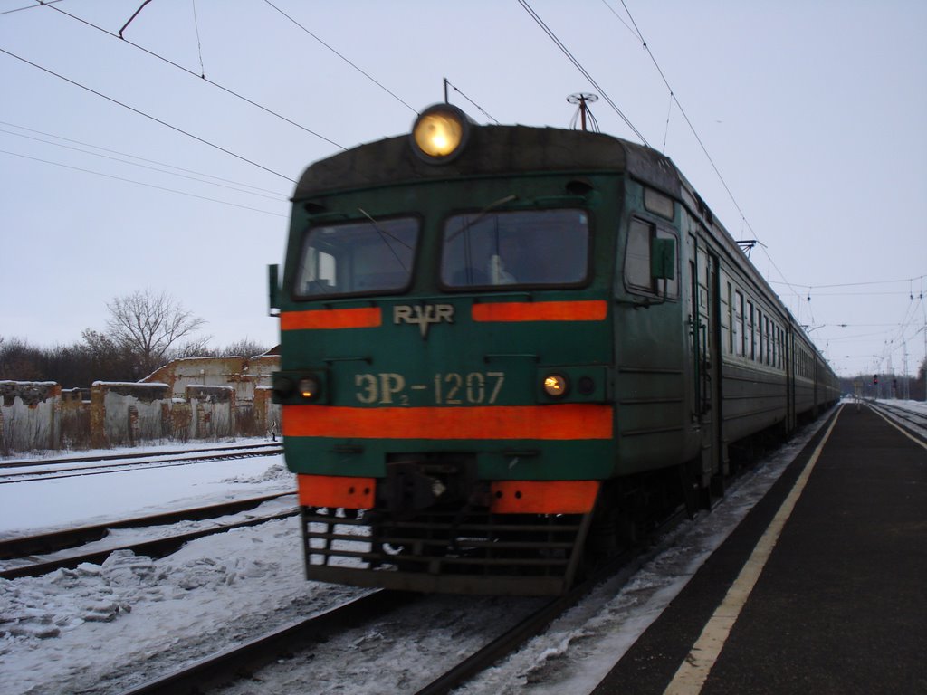 Станция Чучково. Электропоезд: Сасово - Рязань., Чучково