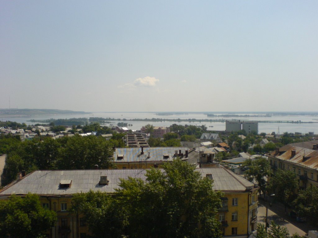 Вид на Волгу с 14-ти этажки, Сызрань