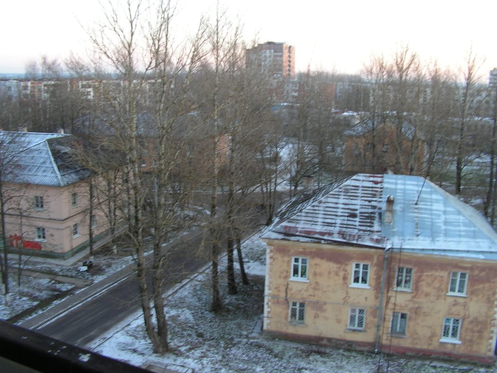 вид из окна дома 26 по улице Гатчинской, Коммунар
