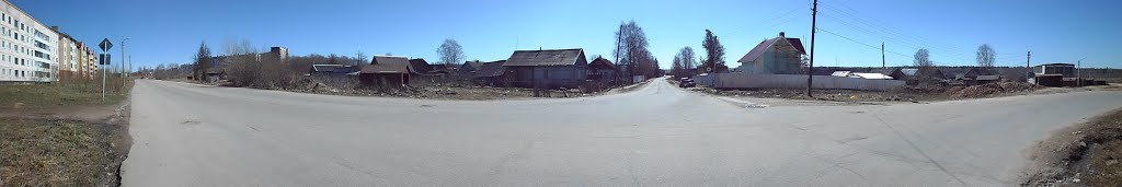 Вид на улицу Поселковую, Пикалёво