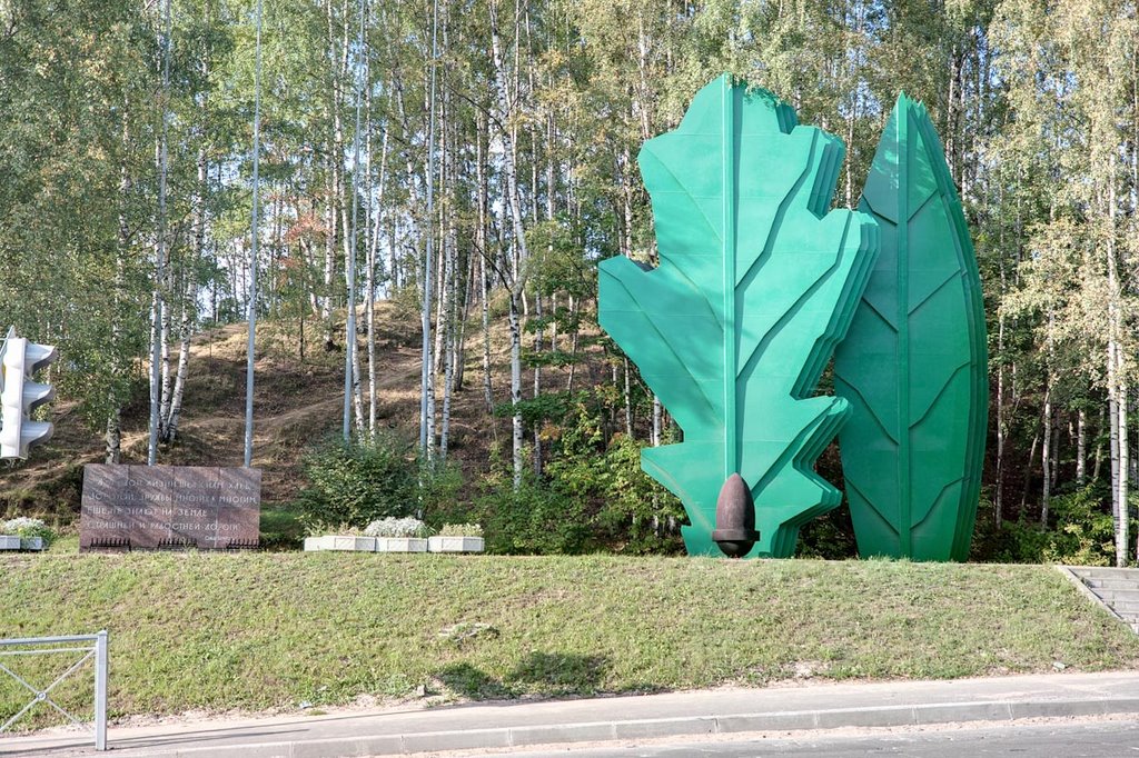 памятник Дуб и лавр (Румболовская высота); 12.09.2009, Всеволожск