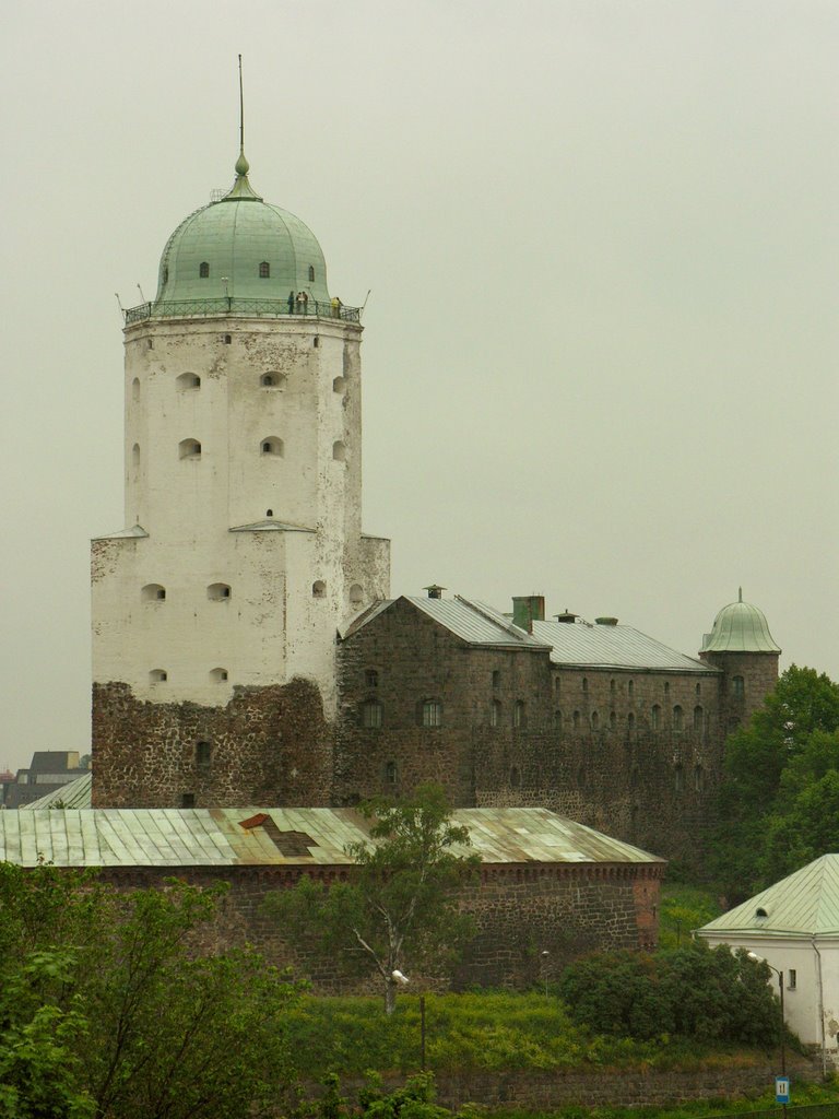 View to Vyborg castle from Petrovsky park, Выборг
