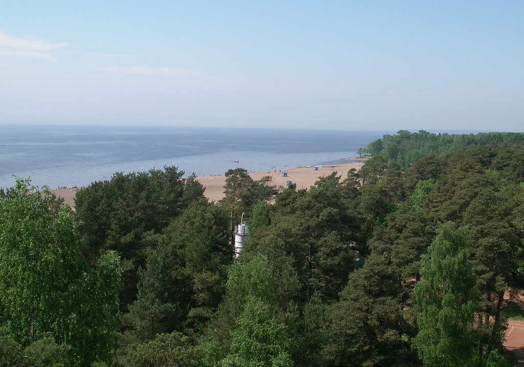 ЗЕЛЕНОГОРСК. Вид на пляж. / Zelenogorsk. View of the beach., Зеленогорск