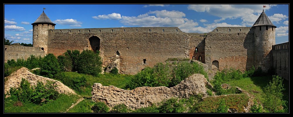Панорама стены, Ивангород