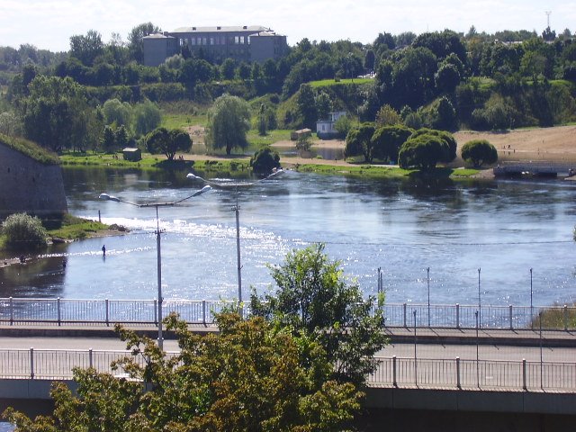 Narva river, Ивангород