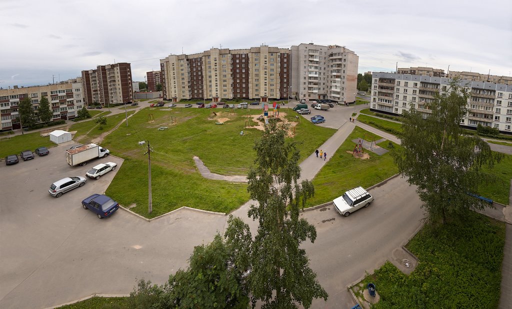 Вид на центральный район города Кириши - город Кириши, Киришский район, Ленингра