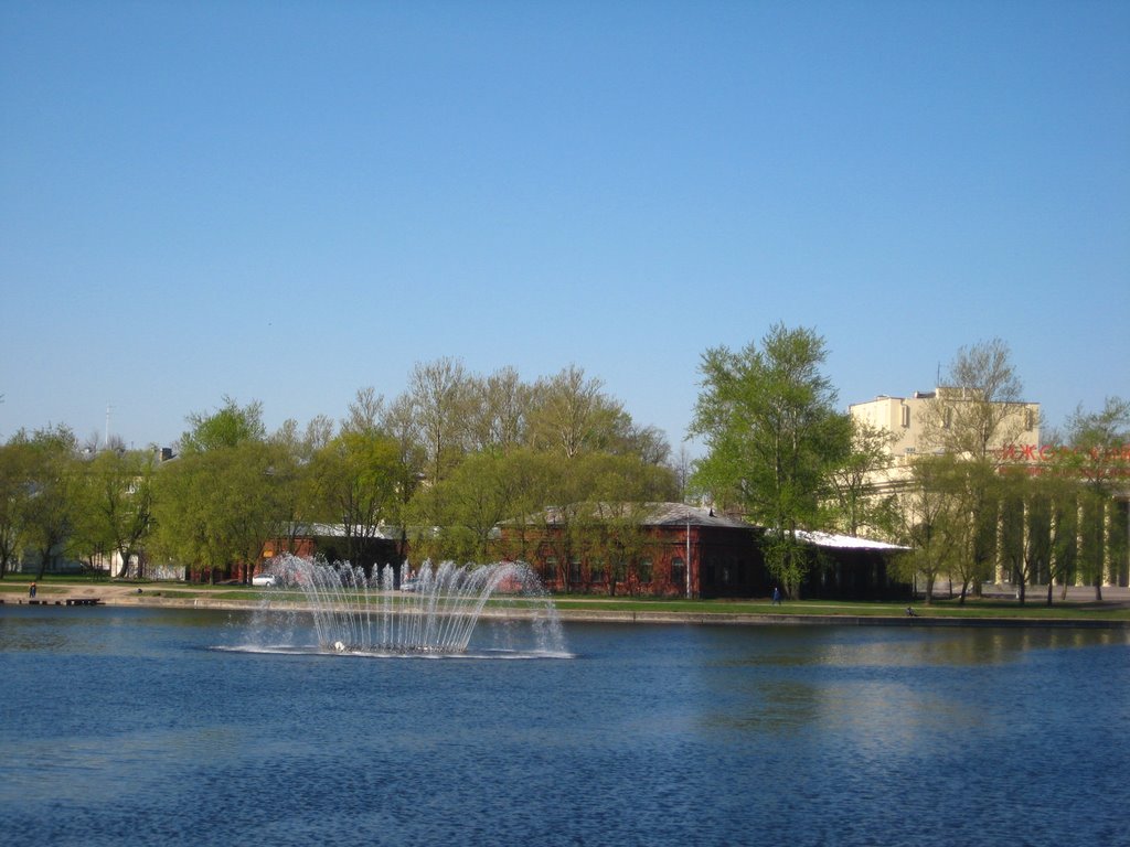 Izhora pond. Fountain, Колпино
