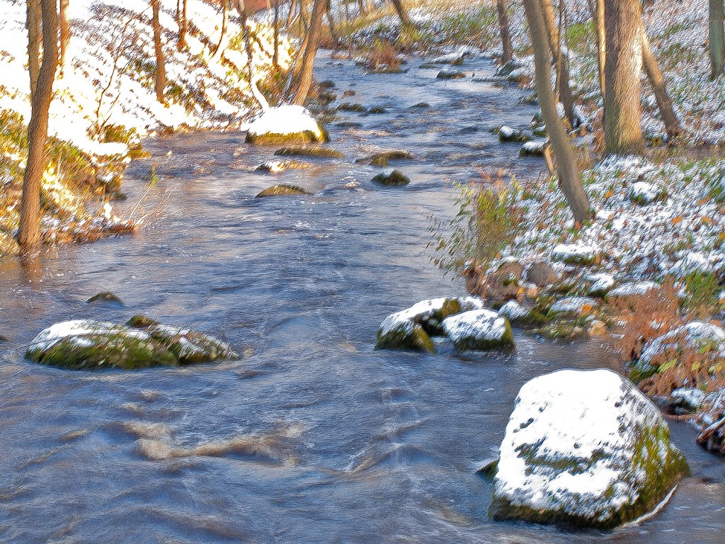 Бурный поток.  The rough river., Ломоносов